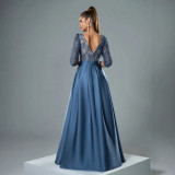 Women's Formal Party Lace Evening Dress