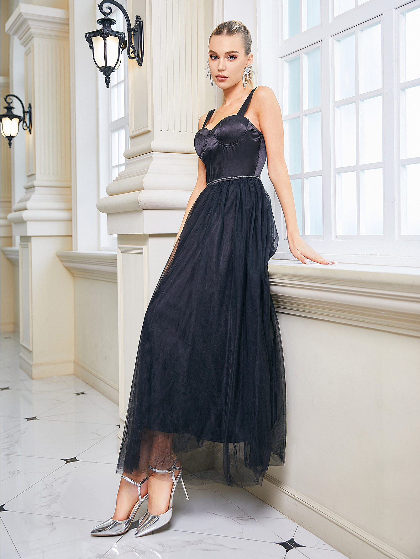 Solid Sleeveless Slip Dress for Summer Outings