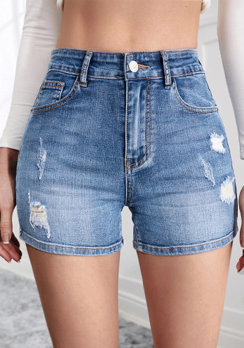 Women's Summer Ripped Denim Shorts