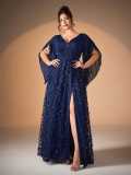 Women's V-Neck Elegant Prom Evening Dress