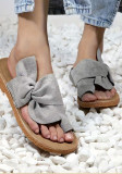 Plus Size Women's Bowknot Soft Sole Beach Sandals Slippers