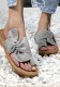 Plus Size Women's Bowknot Soft Sole Beach Sandals Slippers