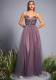 Women's Light Purple Spaghetti Strap Prom Evening Dress