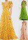 Women's Spring & Summer Pleated Chiffon Printed Holiday Party Dress