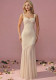 Women's French Style Spaghetti Strap Sexy Lace Ruched Maxi Dress
