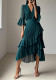 Women's Ruffled Irregular Hem Maxi Dress