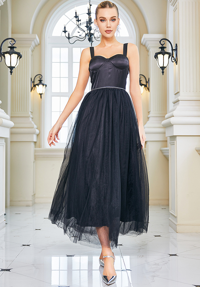 Solid Sleeveless Slip Dress for Summer Outings