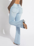 Women's Stretchy Denim Bell Bottom Jeans