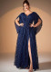 Women's V-Neck Elegant Prom Evening Dress