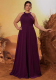 Women's Sexy Halter Neck Sleeveless Formal Party Evening Dress