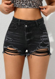 Women's Ripped Frayed Stretchy Denim Shorts
