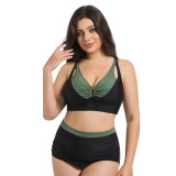 Plus Size Women's Square Leg Two-Piece Bikini