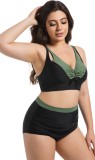 Plus Size Women's Square Leg Two-Piece Bikini