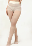 Plus Size Women's Polka Dot Jacquard One-Piece Silk Stockings