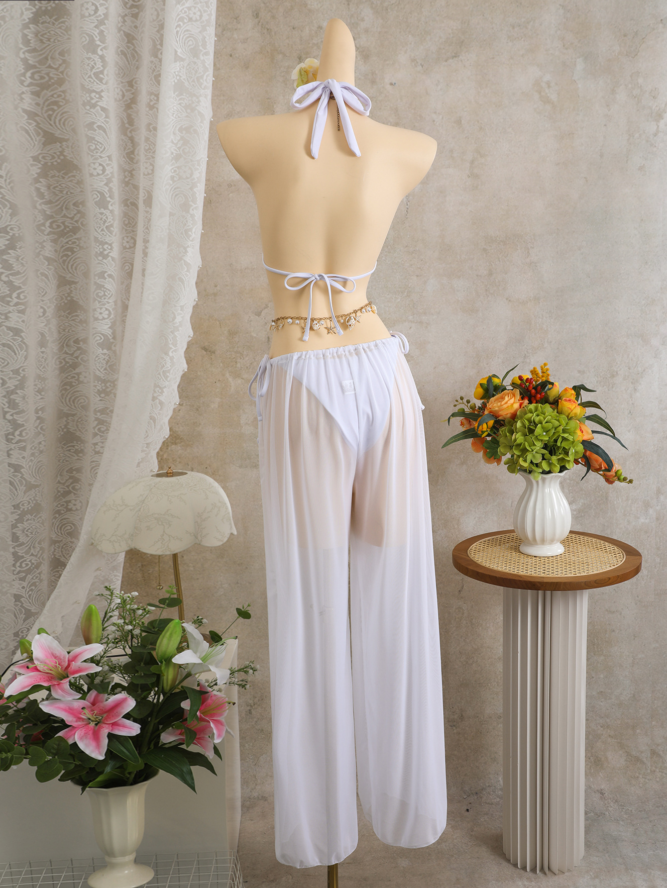 Three-Piece Bikini Swimsuit Set for Beach Holidays