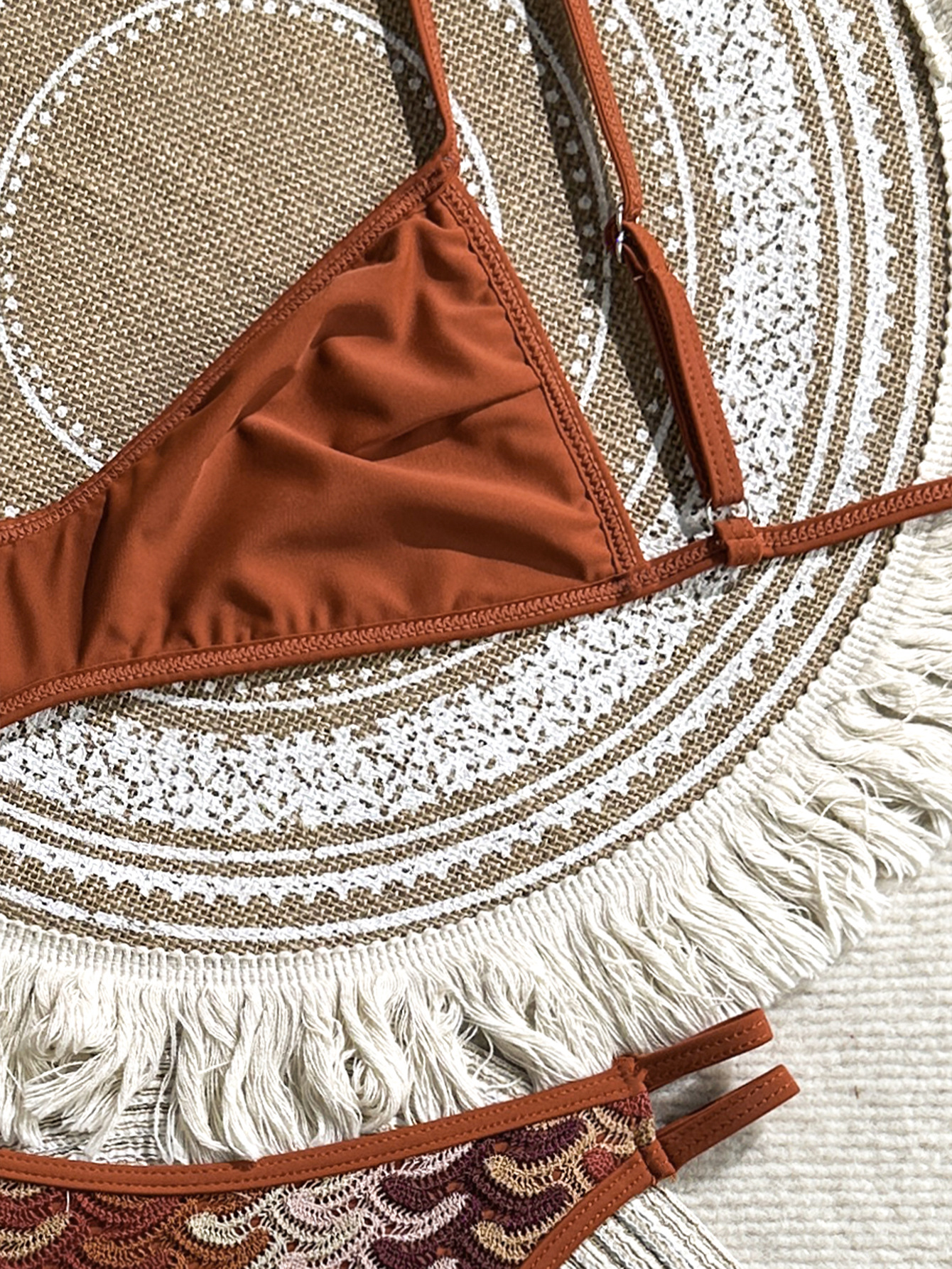Crochet Bohemian Two-Piece Swimsuit for Beach Holidays