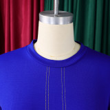 Women's Elegant Round Neck Three-Quarter Sleeve Dress
