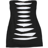 Women's Summer Cutout Sleeveless Strapless Bodycon Dress
