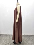 Plus Size Women's Spaghetti Strap Sleeveless Maxi Dress