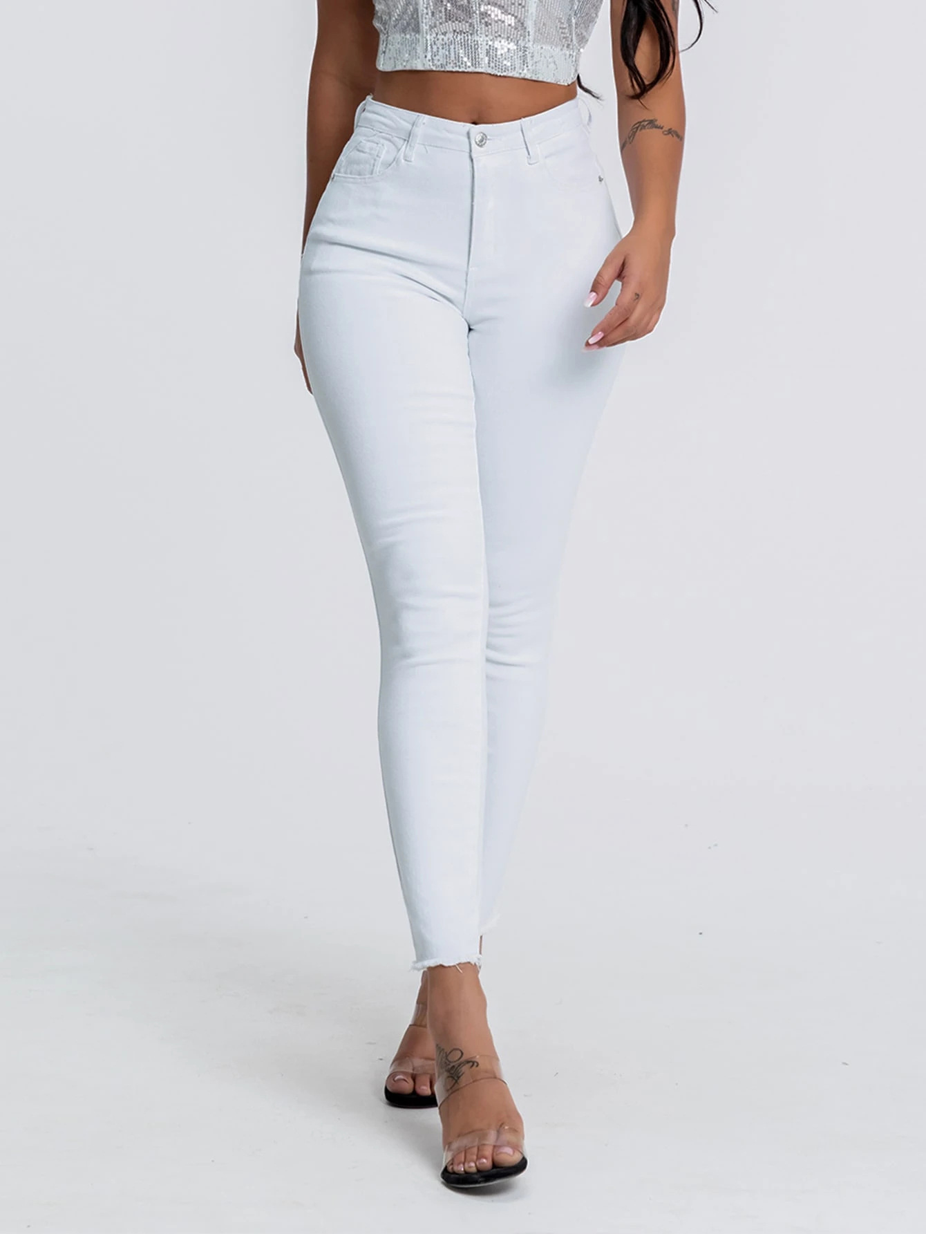 Straight Leg Denim Long Pants for Casual Streetwear