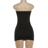 Women's Summer Cutout Sleeveless Strapless Bodycon Dress