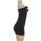 Women's Summer Cutout Sleeveless Strapless Bodycon Dress