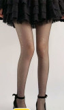 Plus Size Women's Polka Dot Jacquard One-Piece Silk Stockings