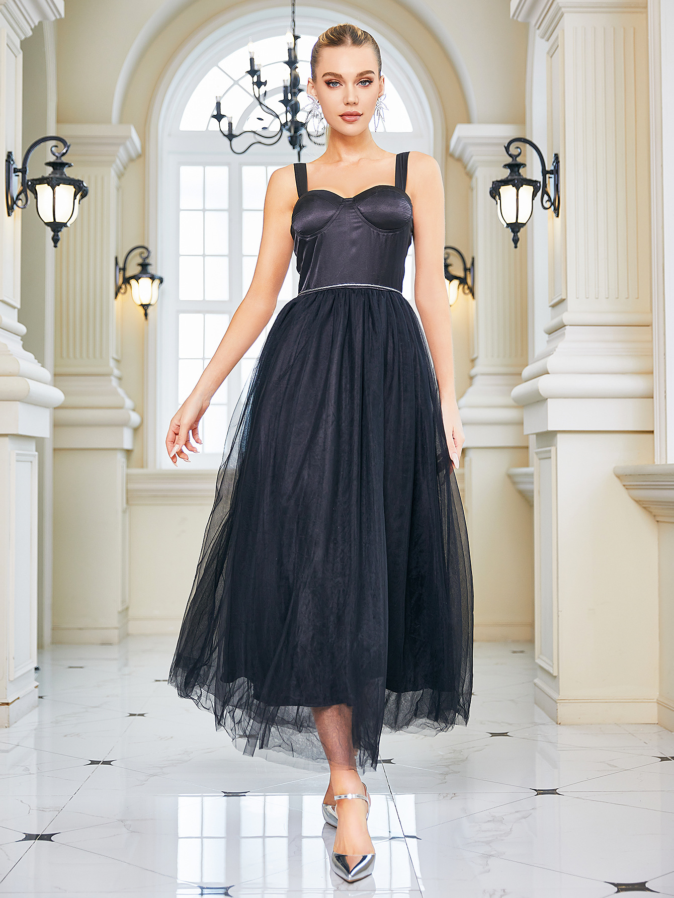 Solid Sleeveless Slip Dress for Summer Outings