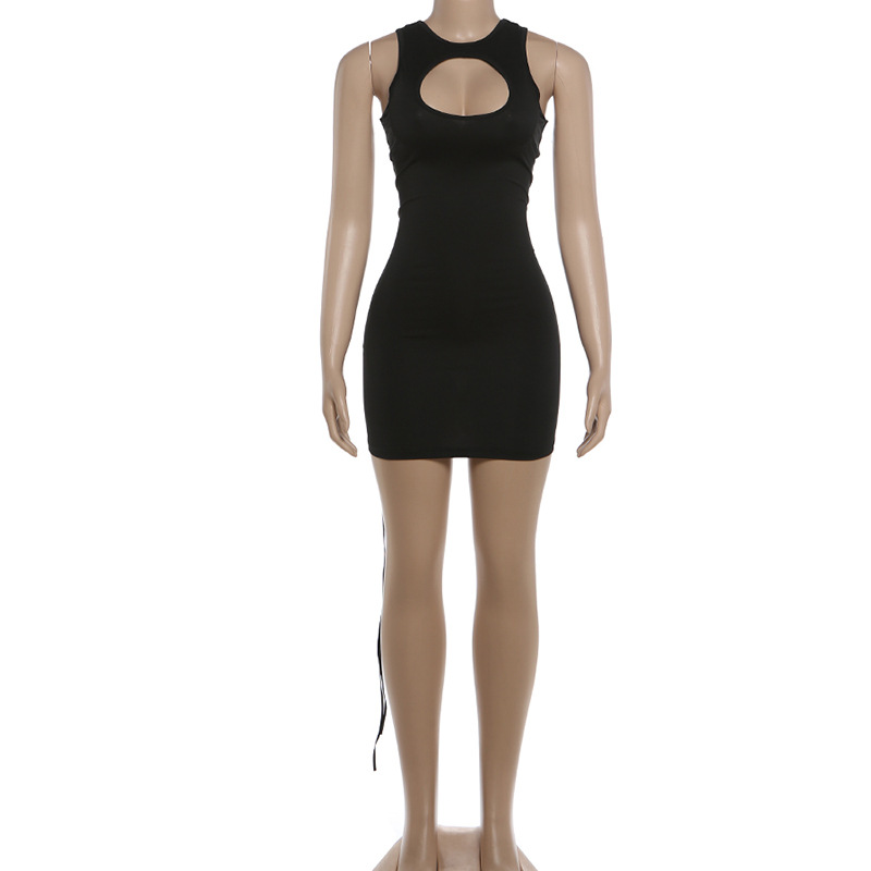 Lace-Up Cutout Bodycon Dress for Spring Evening Parties