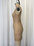 Women Sequin Rhinestone Strap Low Back Bodycon Mini Dress Sexy Night Club Dress