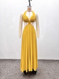 Women's Sexy Halter Neck Strapless Maxi Dress