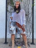 Women Denim Shorts Lace Ripped Casual Shorts