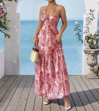 Women Beach Dress Summer Strap Maxi Dress Vacation Outfit