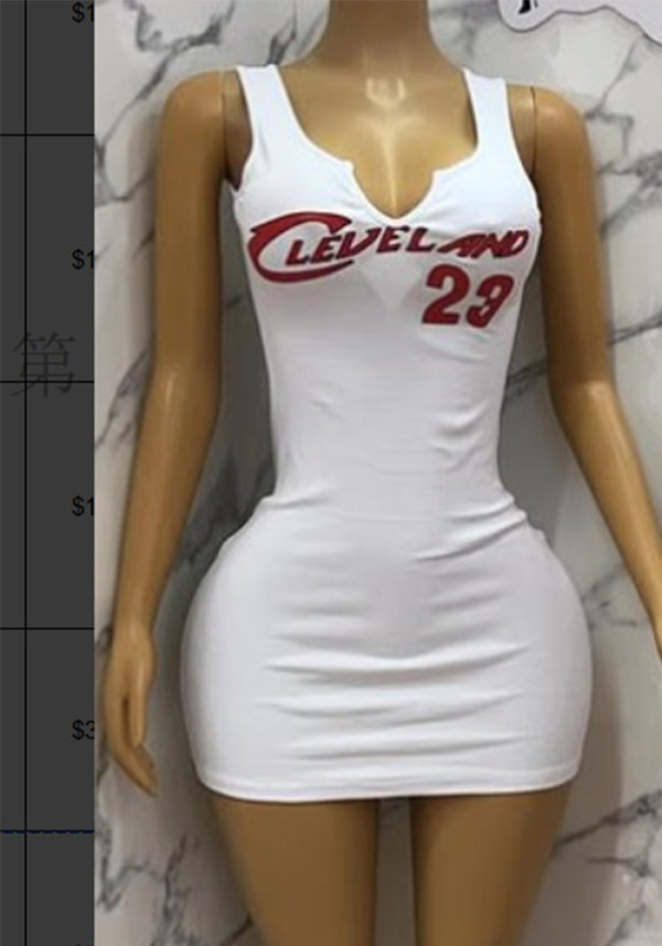 Women Summer Fashion Printed Dress Casual Pattern Print Short Sleeve Dress
