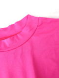 Women T-Shirt Dress Slim Fit Drawstring Casual Short Dress Sexy Outfit