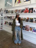 Women Denim Pants Dirty Wash Straight Streetwear Jeans