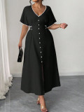 Women Plus Size Dress Elegant Fashion Summer Casual Dress
