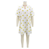 Women Holiday Dress Casual A-Line Print Loose Vacation Dress