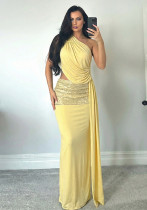 Women Spring Bodycon Dress Sequin Patchwork Low Back Sexy Dress Women Spring Bodycon Dress Sequin Patchwork Low Back Sexy Dress