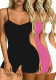 Women Spring Summer Outfit Camisole Shorts Set Solid Color Fashion Two Piece Set