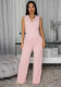 Women Jumpsuit Sleeveless Wide Leg Casual Elegant Romper