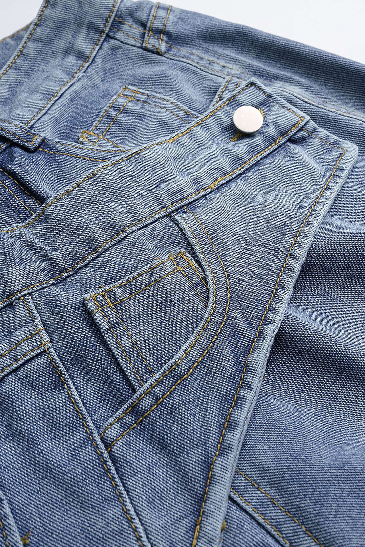 Asymmetrical Deconstructed Denim Jeans for Streetwear