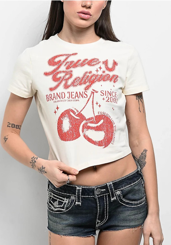 Street Print Cropped T-Shirt