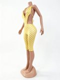 Women Summer Sleeveless Polka Dot Set Slim Fit Lace-Up Two Piece Outfit