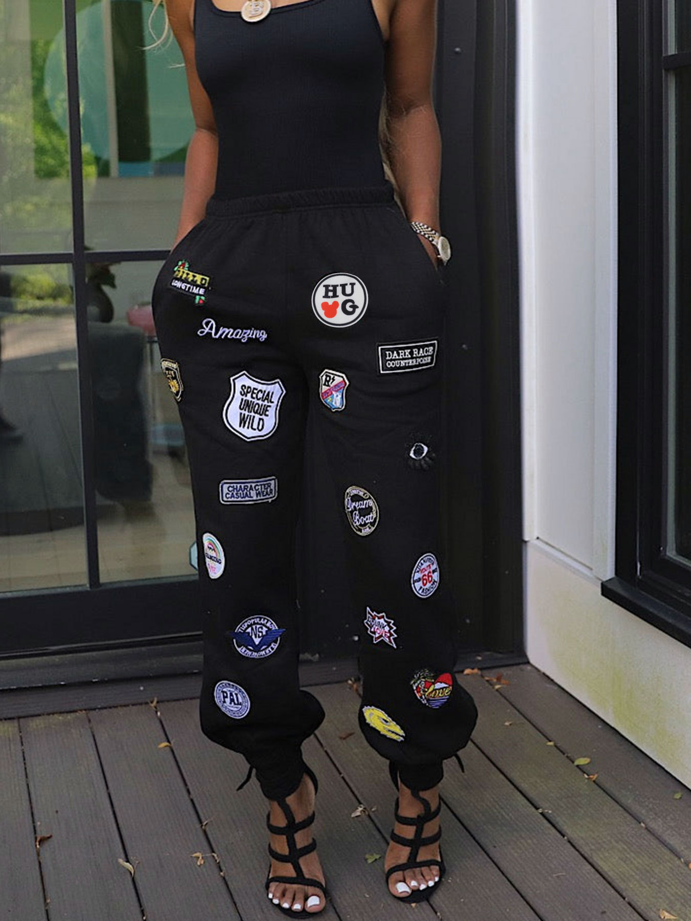 High Waist Tapered Pants for Casual Streetwear