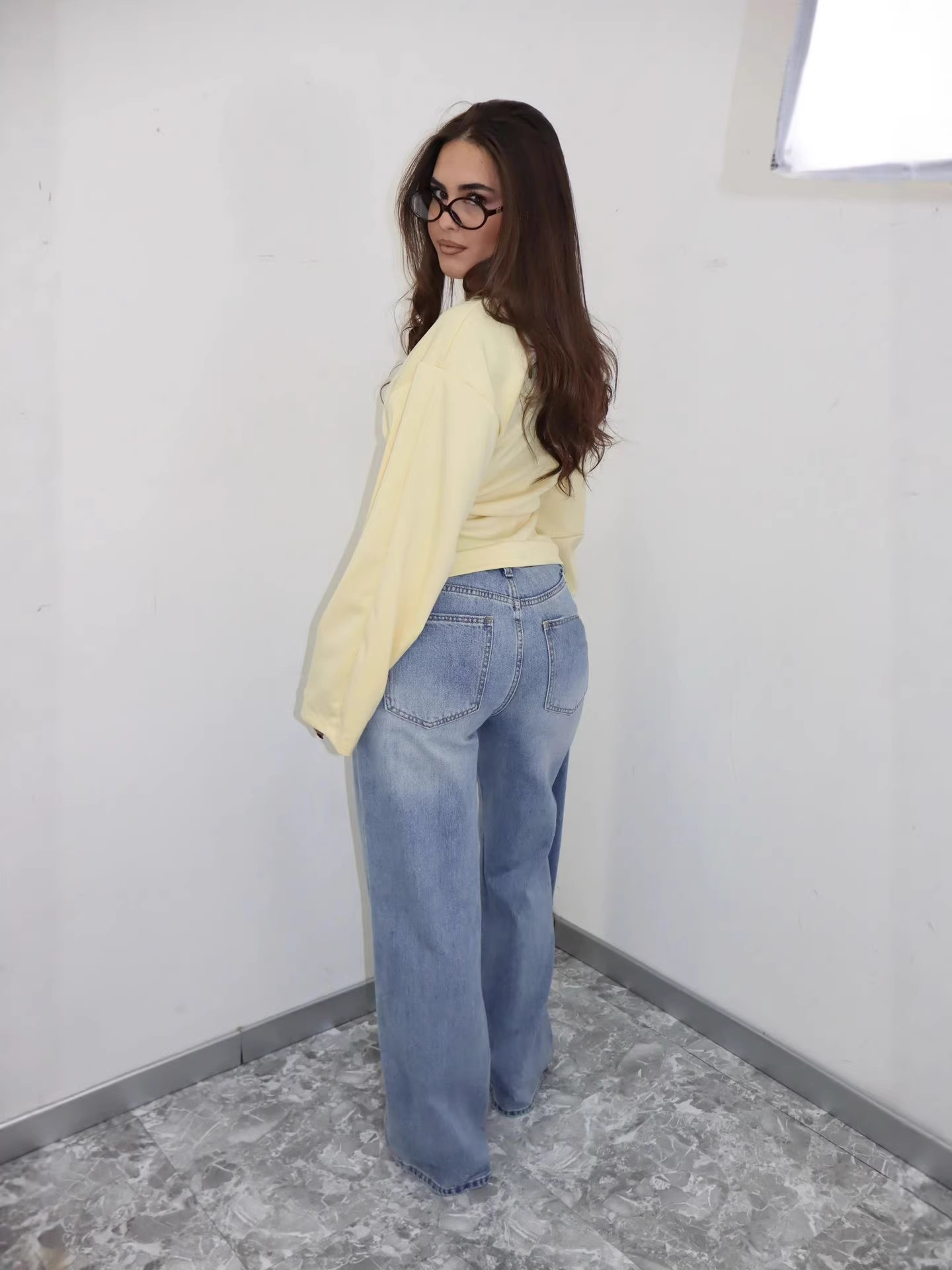 Asymmetrical Deconstructed Denim Jeans for Streetwear