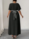 Women Plus Size Dress Elegant Fashion Summer Casual Dress
