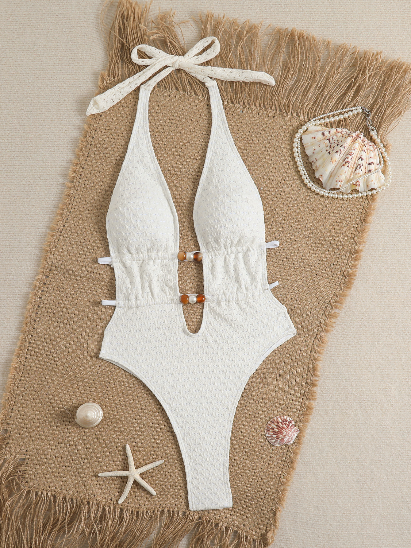 Printed One-Piece Swimsuit for Summer Pool Parties