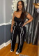 Women Spring Pants Casual Straight Leg Button Wide Leg Streetwear Pants