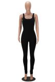 Women Jumpsuit Printed U Neck Nightclub Party Outfit
